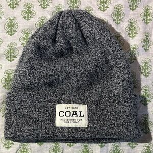 Coal beanie hat black and white